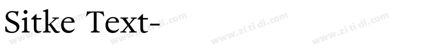Sitke Text字体转换